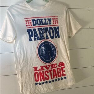 Old Navy White Tee with Blue and Red Graphic